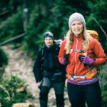 couple hikers walking hiking